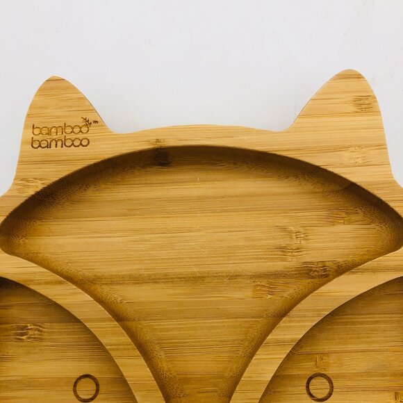 Bamboo Bamboo Fox Baby/Toddler Snack Taste Plate Suction Base Yellow Bamboo UK - Picture 2 of 8